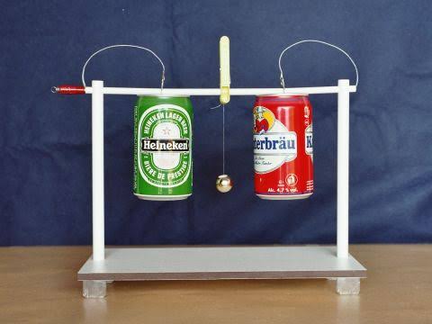Esquema del experimento casero de la campana de Franklin
